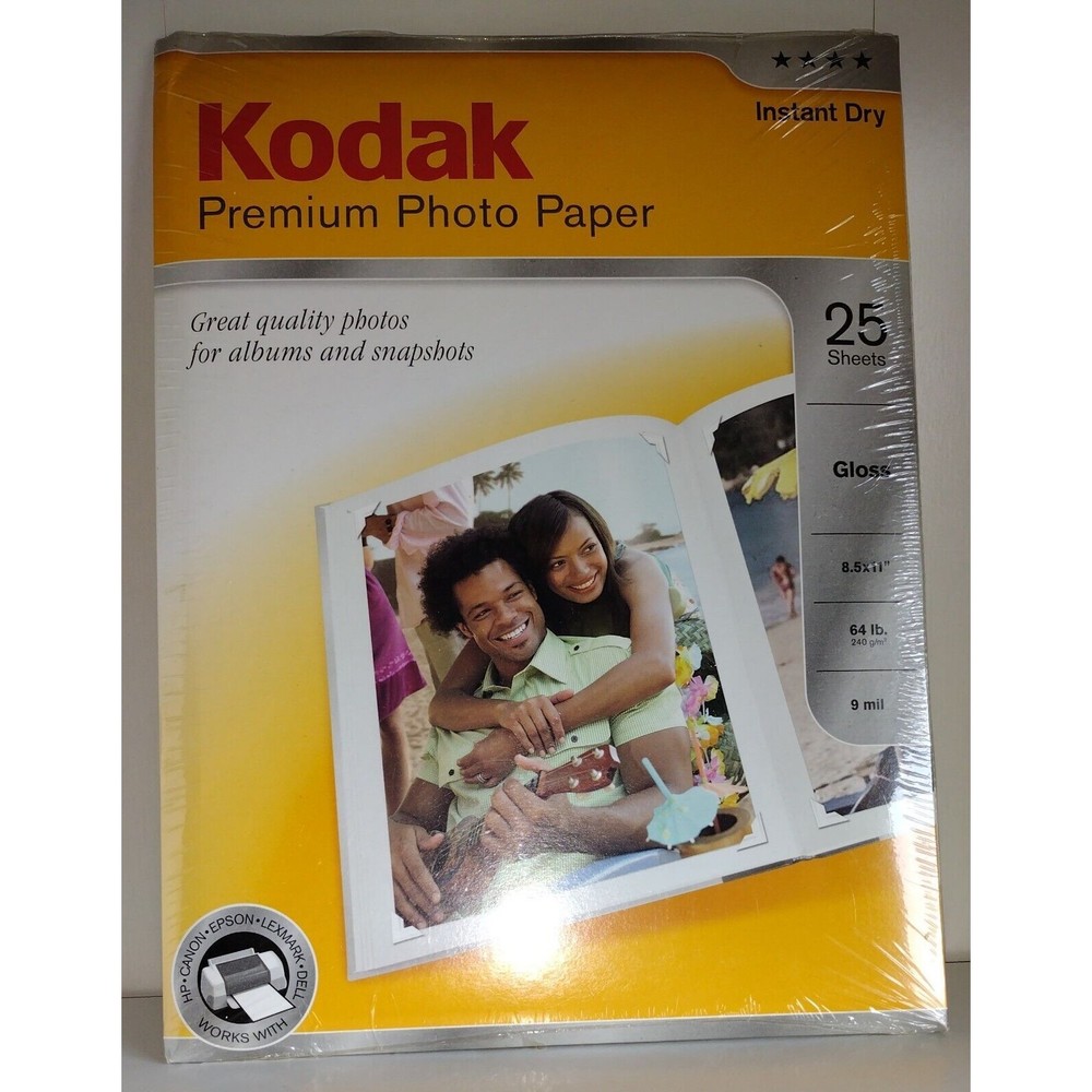 Kodak Premium Photo Paper 8-1/2 x 11 Gloss 25 Sheets/Pack